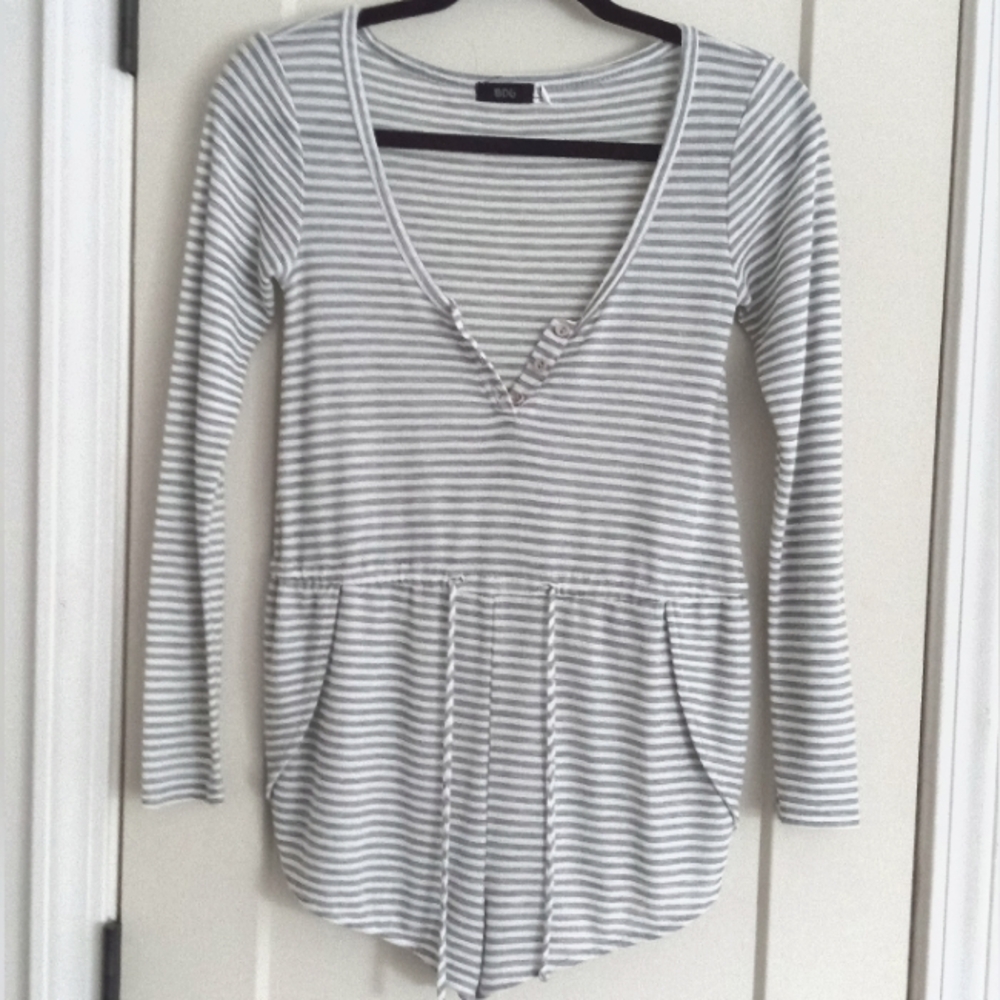 BDG Urban Outfitters stripes long sleeve romper XS